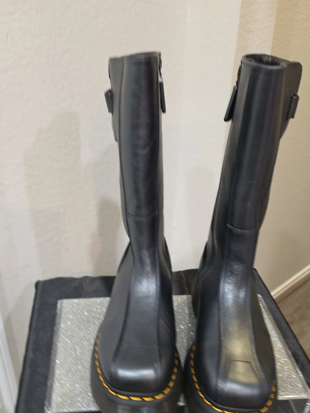 Dr. Martens Buzz Hi Gloss Leather Boots